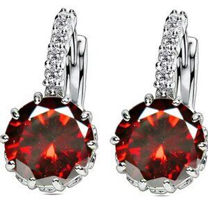 Lymphatic Germanium Magnetology Drainage Silver Electro-Plated Hoop Earrings